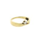 Image 4 of Gold solitaire ring with zirconia