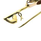 Image 3 of Antique two-tone gold brooch with carnelian