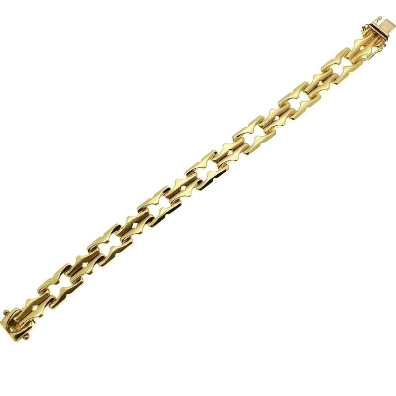 Image 4 of Gold wide fantasy link bracelet | 19.5 cm