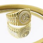 Image 2 of Two-tone gold ring with Mercedes logo