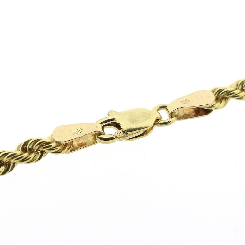Image 5 of long gold twisted link necklace | 80 cm