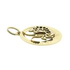 Image 9 of Gold zodiac sign pendant; Cancer
