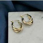 Image 2 of Tricolor gold earrings | Ø 14.3 mm