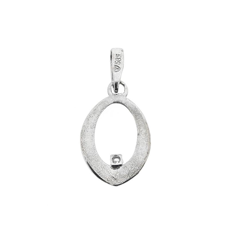 Image 4 of White gold pendant with diamond; 0.02 ct.