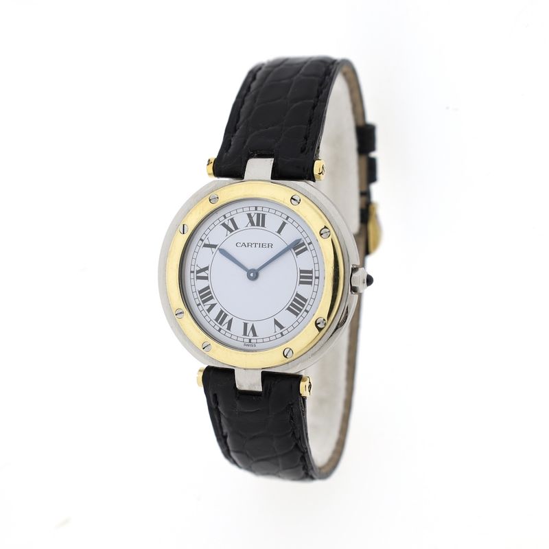 Image 2 of Cartier Santos Vendôme Ronde 8191; 18k gold/steel women's watch
