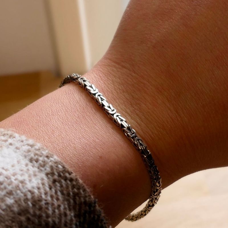 Image 7 of Silver Byzantine Link Bracelet
