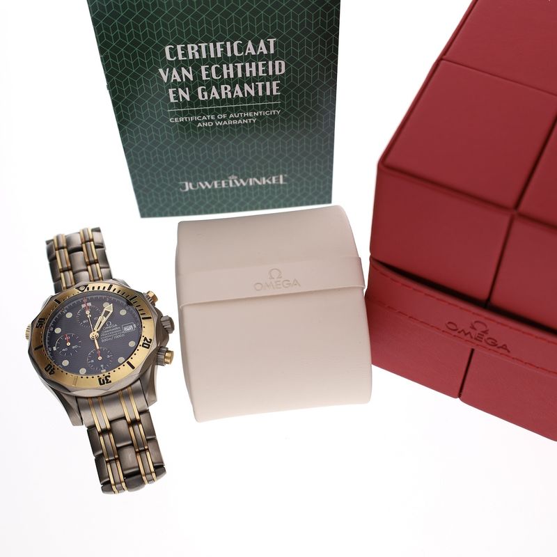 Image 19 of Omega Seamaster Chronograph 300m 2297.80.00; Yellow gold/titanium men's watch