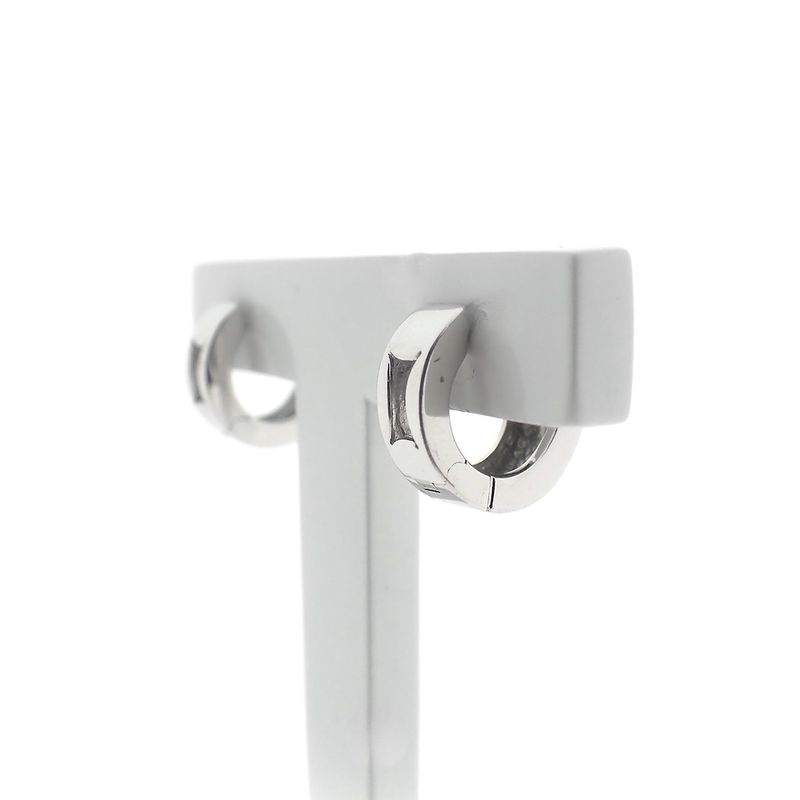 Image 8 of White gold earrings with diamond | Ø 14.0 mm