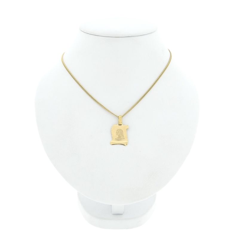 Image 8 of Gold pendant of the face of Jesus on parchment