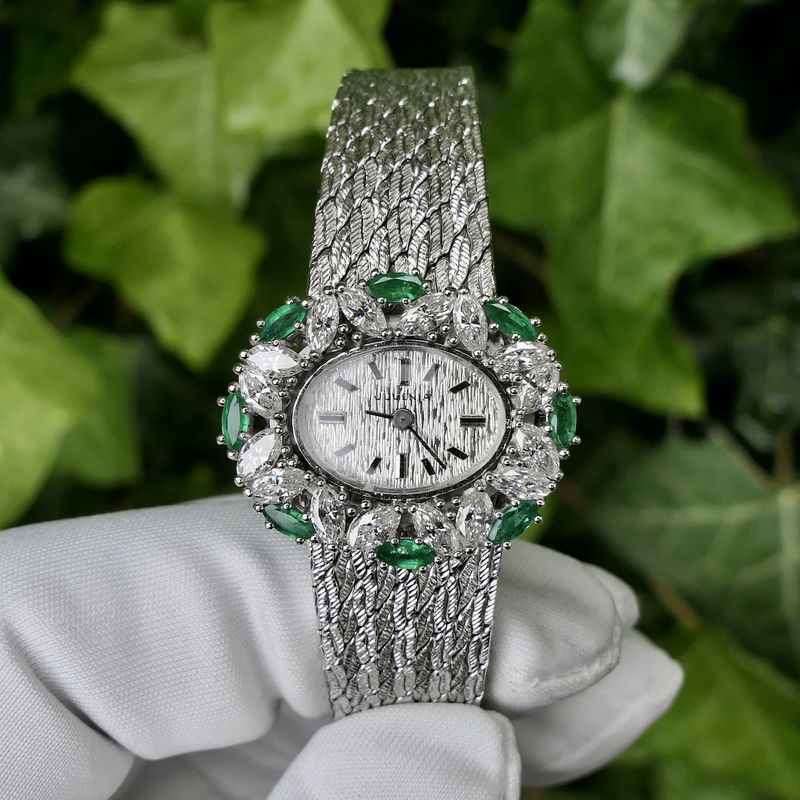 Image 20 of Juvania Geneva 'Cocktail Watch'; 18k white gold women's watch with diamonds and sapphires