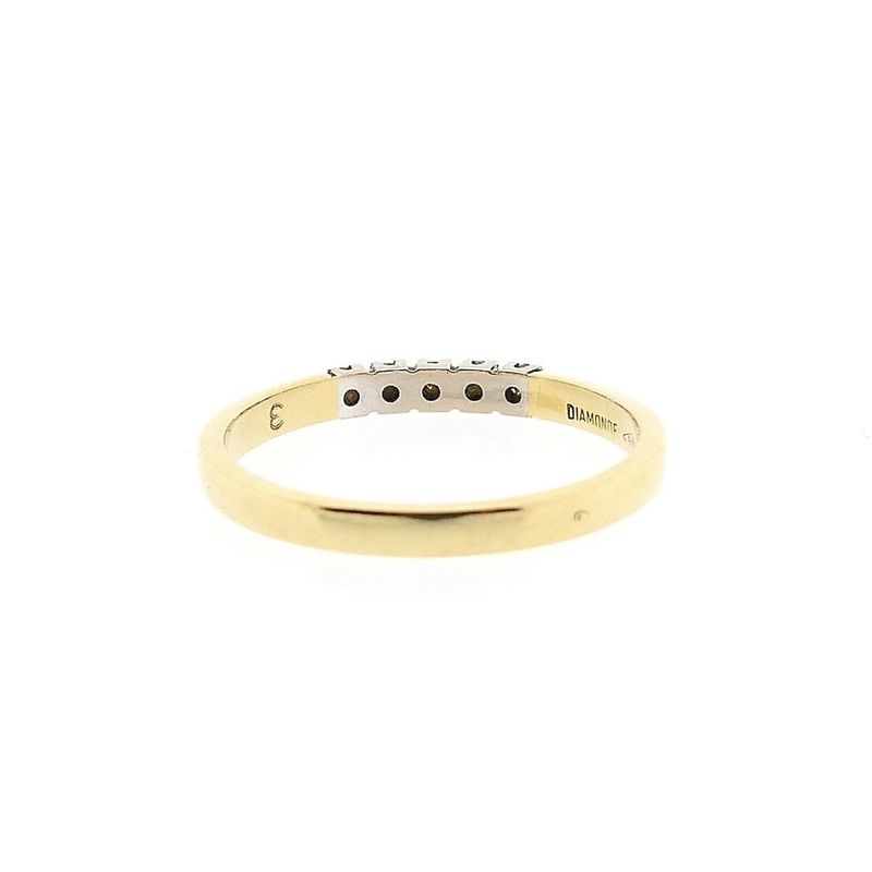 Image 4 of Golden Diamonde ring set with diamond; 0.10 ct.