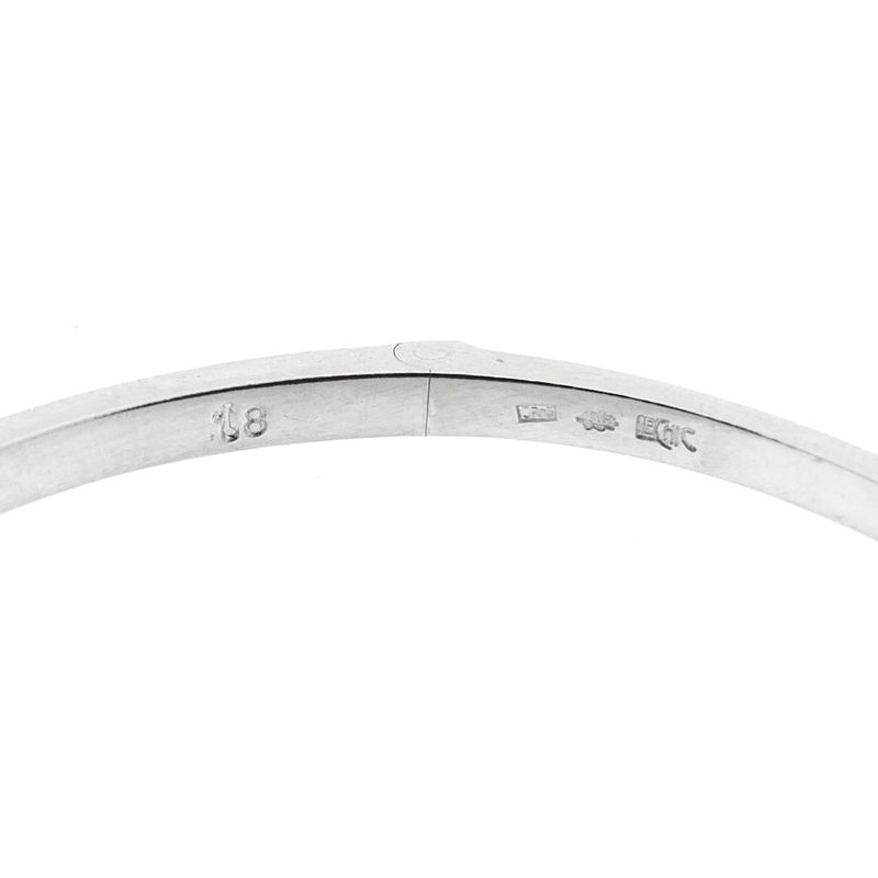 Image 9 of White gold bangle with 0.15 ct. diamond | Ø 60.7 mm
