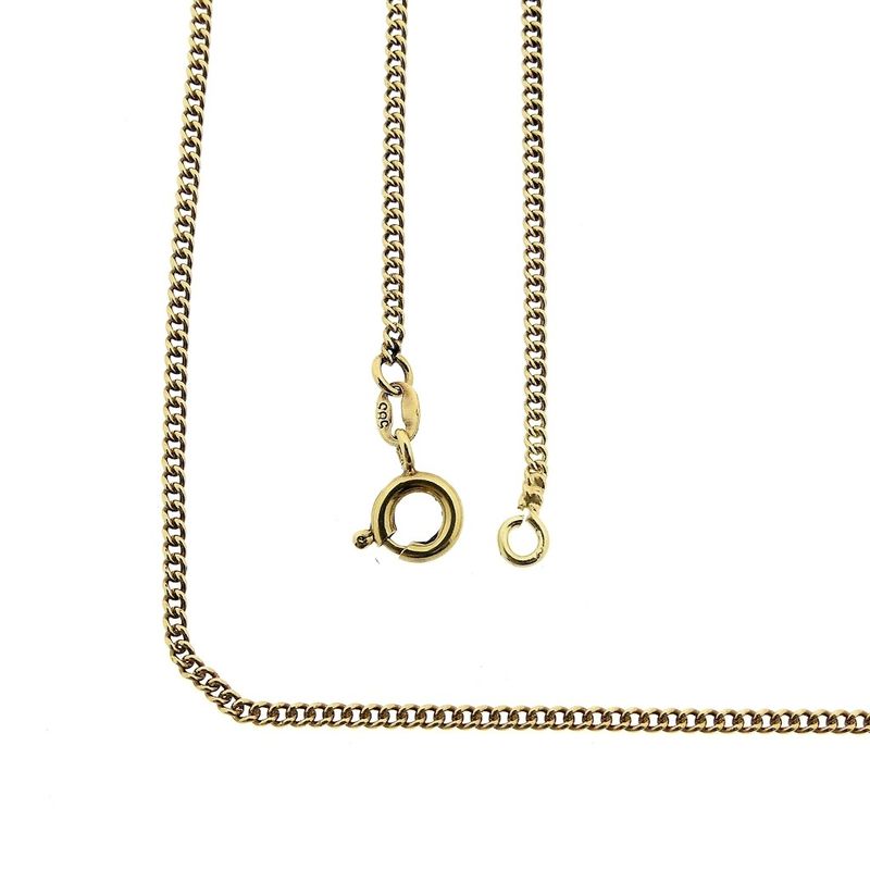 Image 1 of Gold gourmet link chain | 44.5 cm