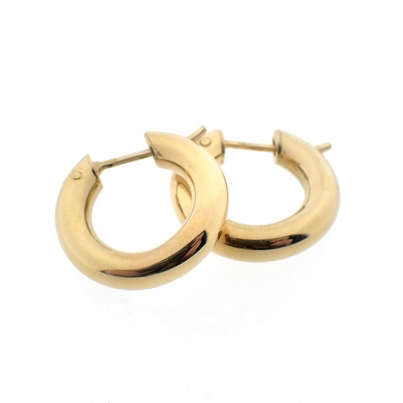 Image 7 of Gold wide earrings | Ø 17.5 mm