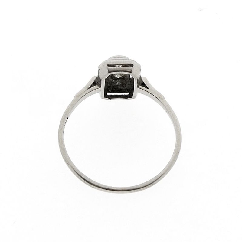 Image 11 of 18-karat white gold art deco ring with diamonds | 0.22 ct.