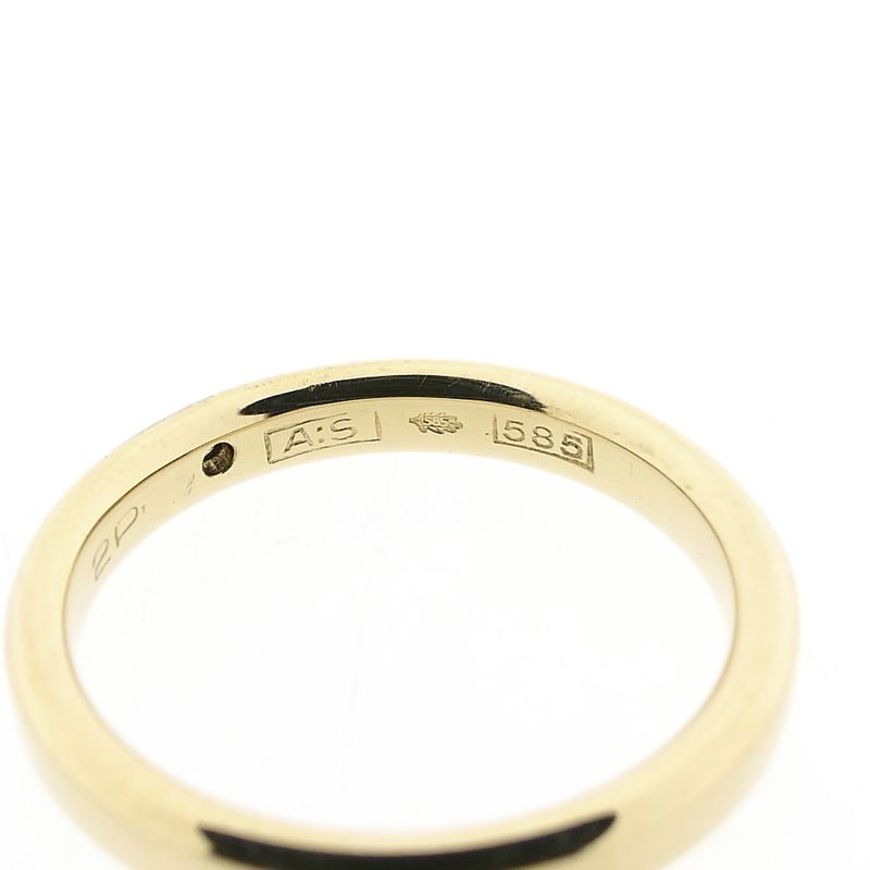 Image 6 of Bicolor Gold Wedding Ring with Diamond; 0.02 ct.