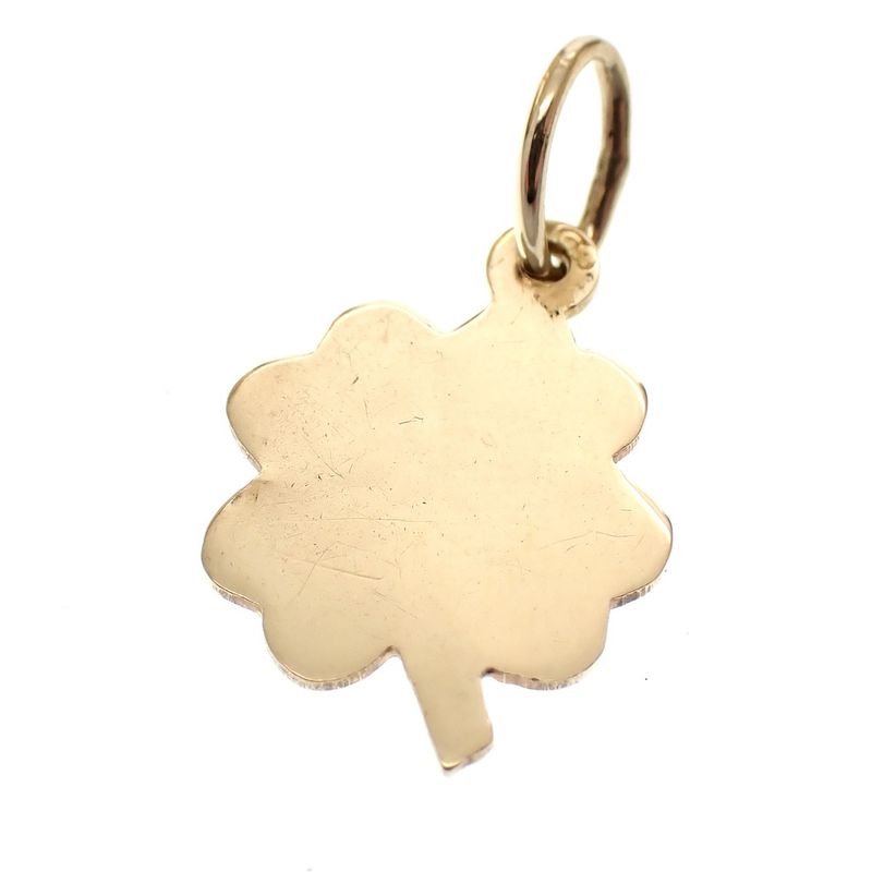 Image 3 of Gold pendant of a four-leaf clover