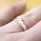 Image 8 of Silver ring with zirconia