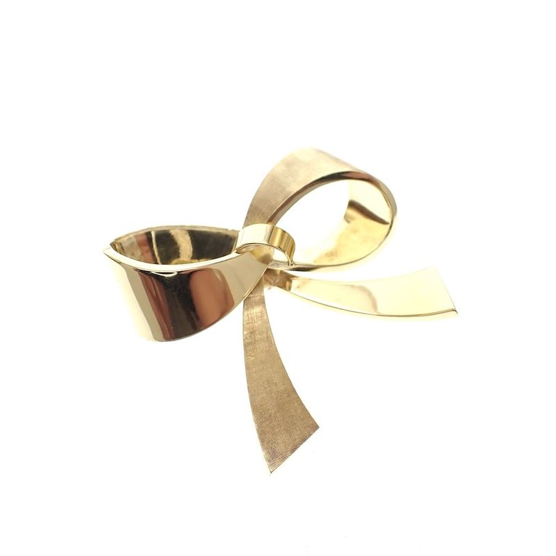 Image 2 of Gold brooch with a bow