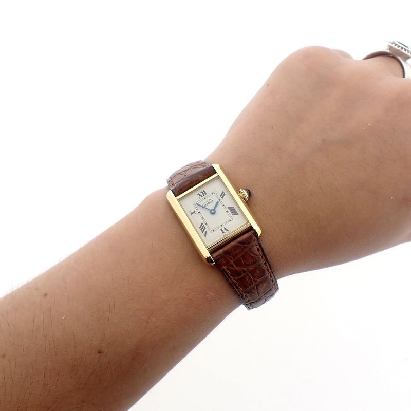 Image 9 of Cartier Tank 'Vermeil'; Women's watch