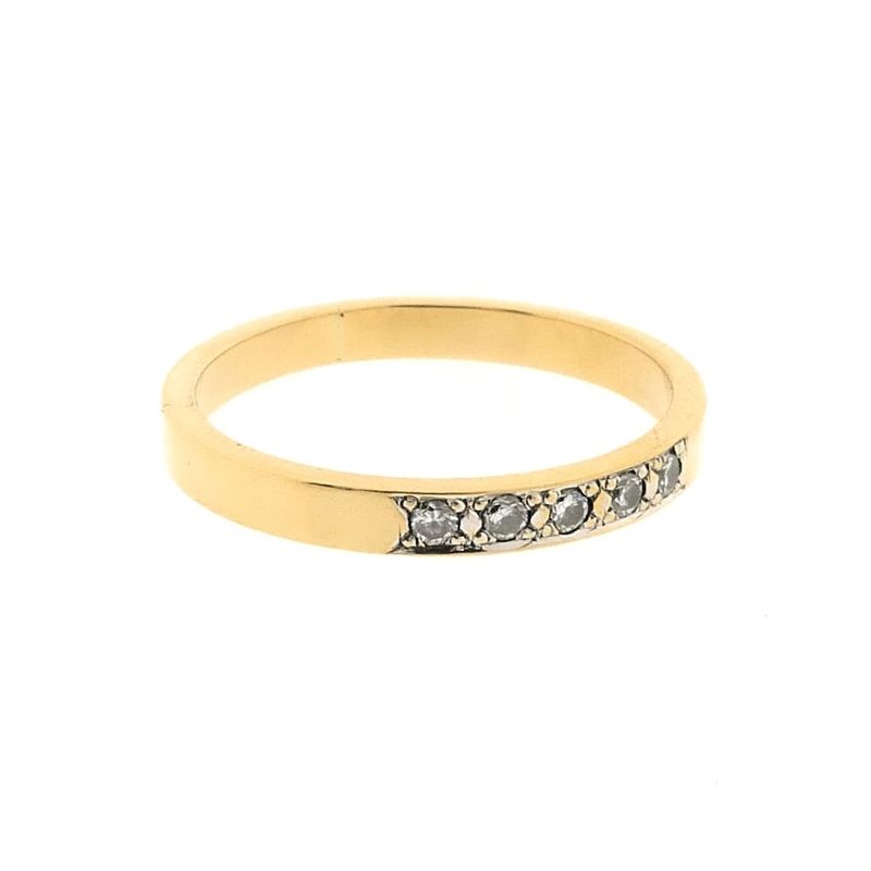 Image 6 of Gold ring with diamond; 0.05 ct. | Jeunesse