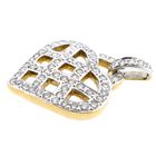 Image 4 of Gold heart pendant with diamonds; 1.30 ct.