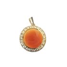 Image 1 of Gold pendant with large carnelian | Vintage