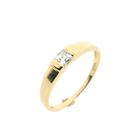 Image 1 of Gold ring with zirconia