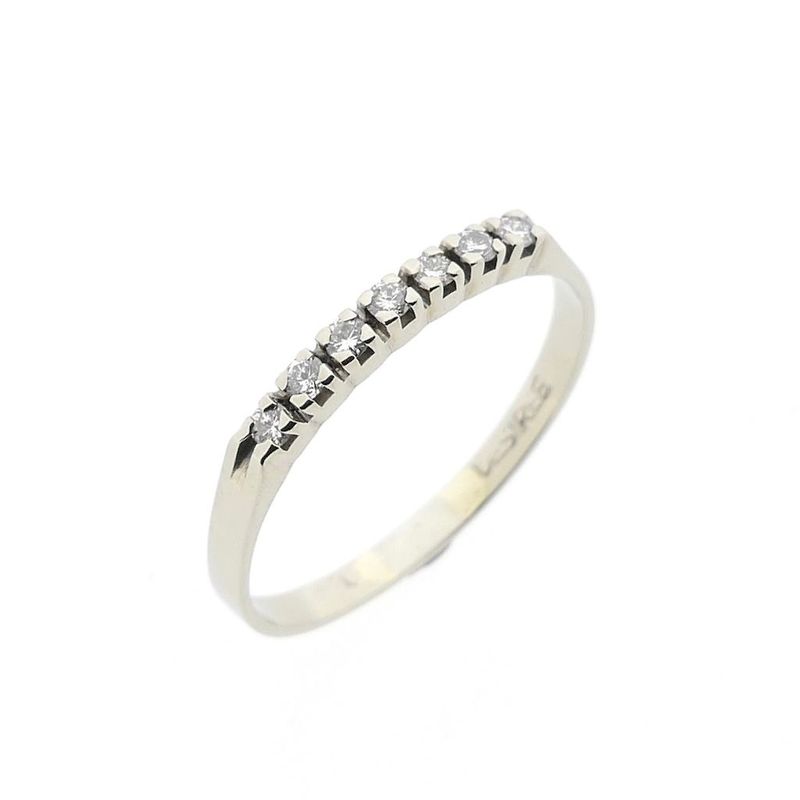 Image 1 of White Gold Ring with Diamonds; 0.14 ct.