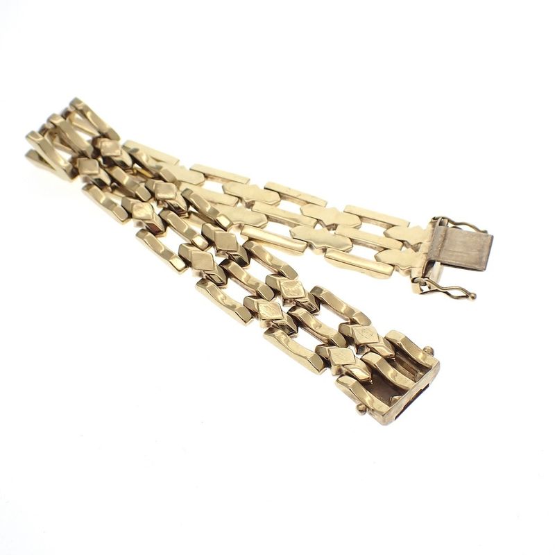 Image 5 of 8 carat wide tank link bracelet