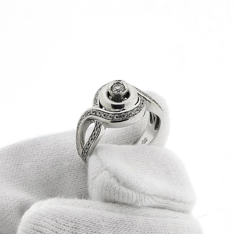 Image 6 of White gold ring with diamonds; 0.40 ct.