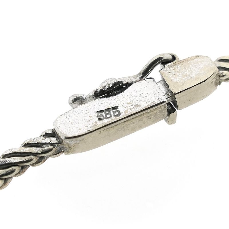 Image 3 of White gold herringbone link chain