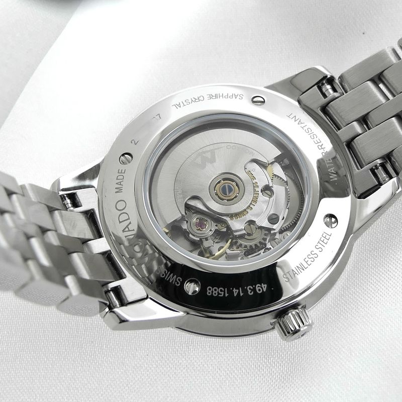 Image 14 of Movado 1881; Automatic women's watch with MOP and diamond dial