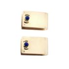 Image 7 of Gold cufflinks with Lapis lazuli stones
