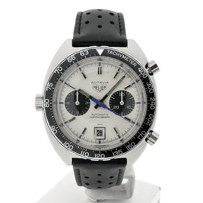 Image 1 of Heuer Autavia 1163 'Jo Siffert'; Vintage chronograph men's watch