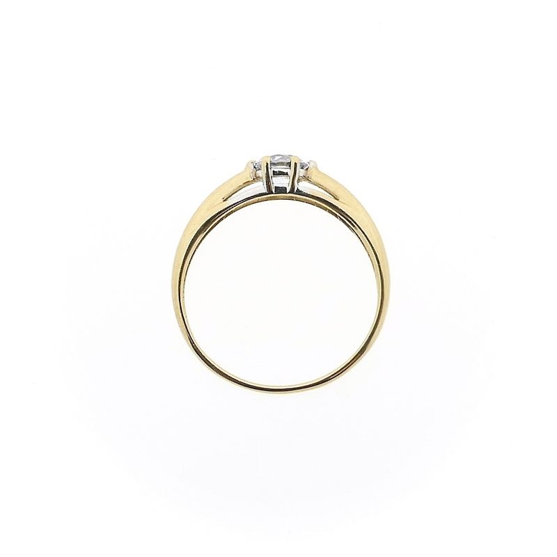 Image 8 of Gold solitaire ring with zirconia