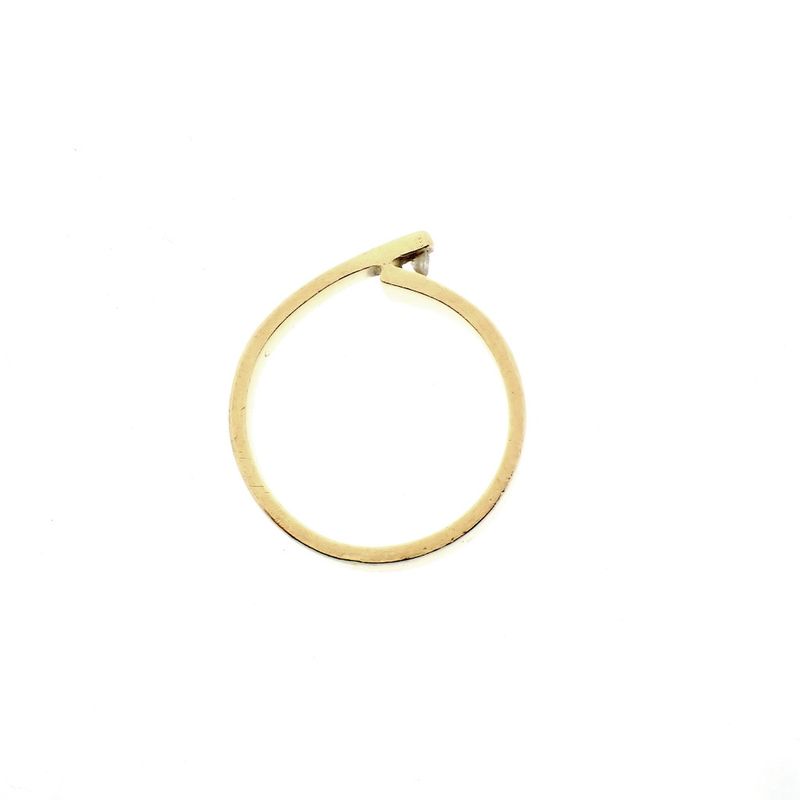 Image 4 of Golden fantasy ring with diamond 0.035 ct.