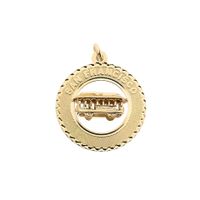 Gold Cable Car Pendant; San Francisco