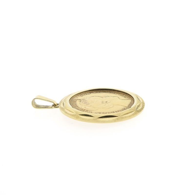 Image 4 of Gold pendant of 10 guilder coin Queen Wilhelmina 1898