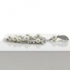 Image 7 of UTOPIA Art Deco white gold earrings with pearl and diamond 3.50 ct.