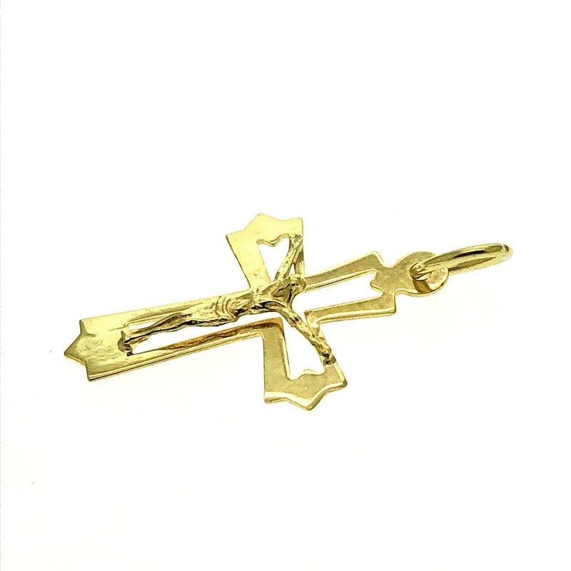 Image 3 of Gold pendant of cross with corpus