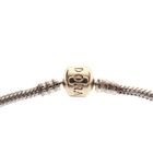 Image 5 of Pandora bracelet; Silver with gold clasp; Snake Chain | 21 cm