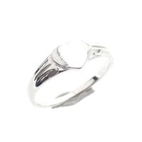 Silver children's ring with heart