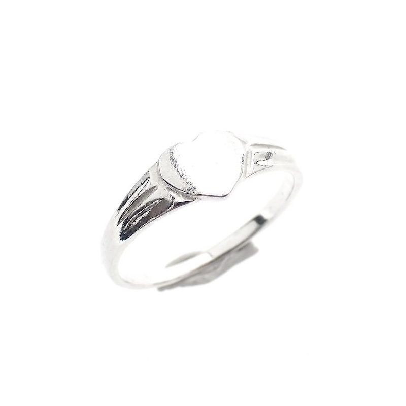 Image 1 of Silver children's ring with heart