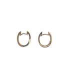 Image 3 of Two-tone gold hoop earrings with diamonds | 0.03 ct.