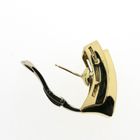 Image 4 of Gold stud earrings with emerald and diamonds; 1.92 ct.