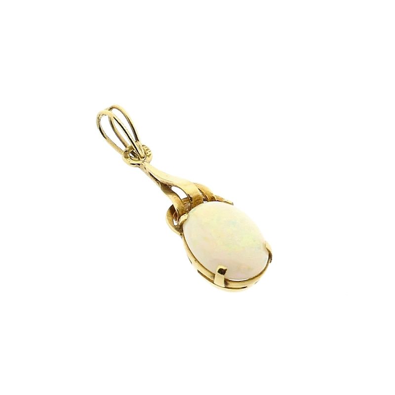 Image 8 of 14 Karat Gold Pendant with Opal