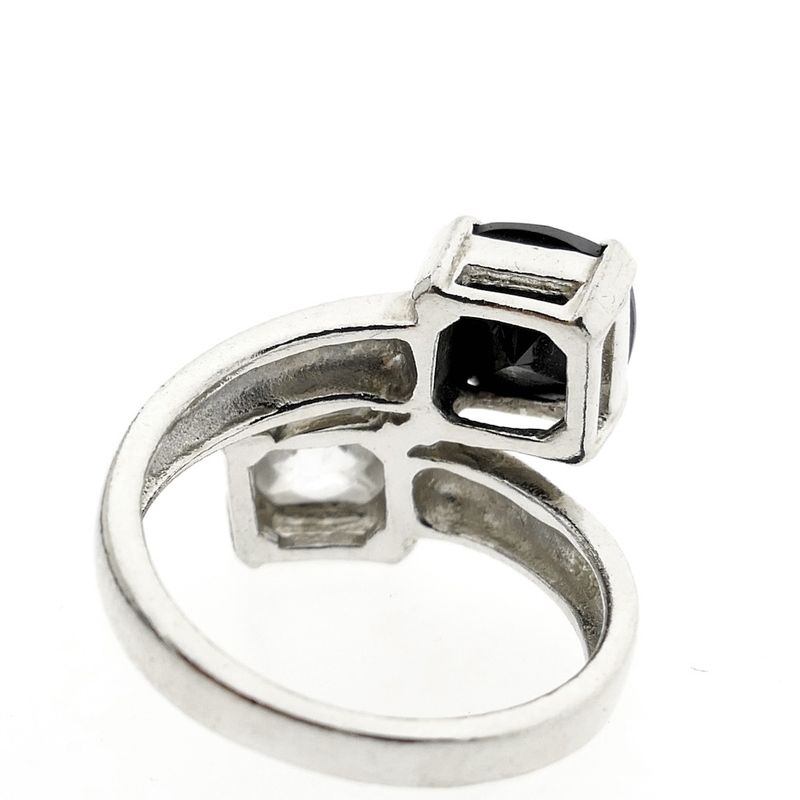 Image 4 of Silver Toi et moi ring with zirconia