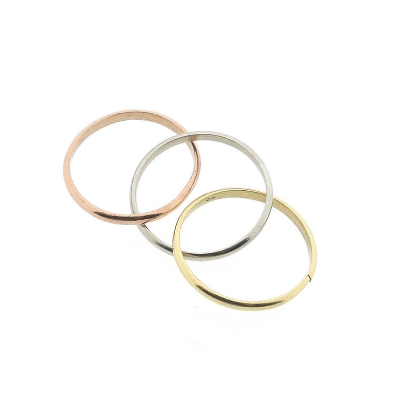 Image 2 of Tricolor gold trinity ring