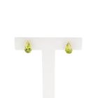 Image 1 of Gold stud earrings with peridot